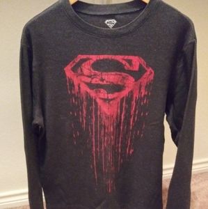 DC COMICS SUPERMAN LONG SLEEVE THERMAL SHIRT